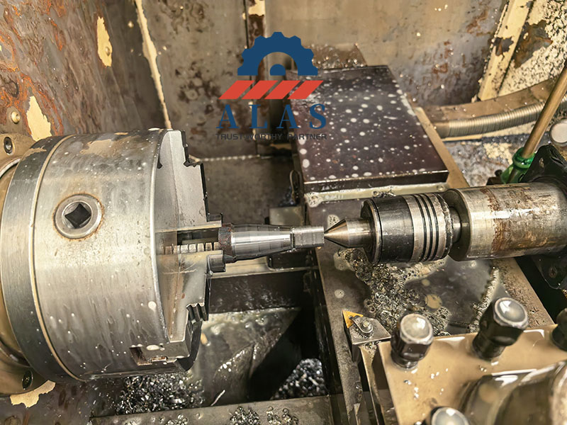 Precision Manufacturing of Ironworker Punches CNC lathe machining a premium alloy steel punch for hydraulic ironworker machines