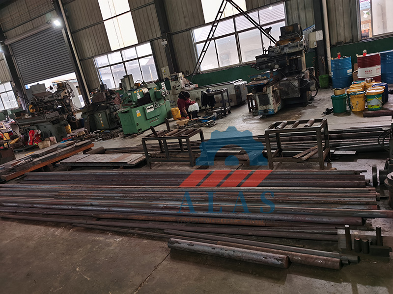 Our Manufacturing Facility & High-Quality Steel Raw Materials Premium steel round bars and raw materials in the ironworker punch and die manufacturing workshop