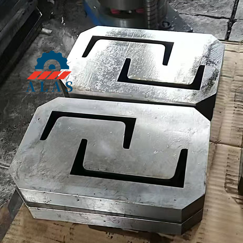 Heavy-Duty Structural Channel Shearing Tooling Custom channel steel section shear blades for hydraulic ironworker machines