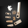 A collection of OEM custom special-shaped rubber cutting blades for industrial machinery.