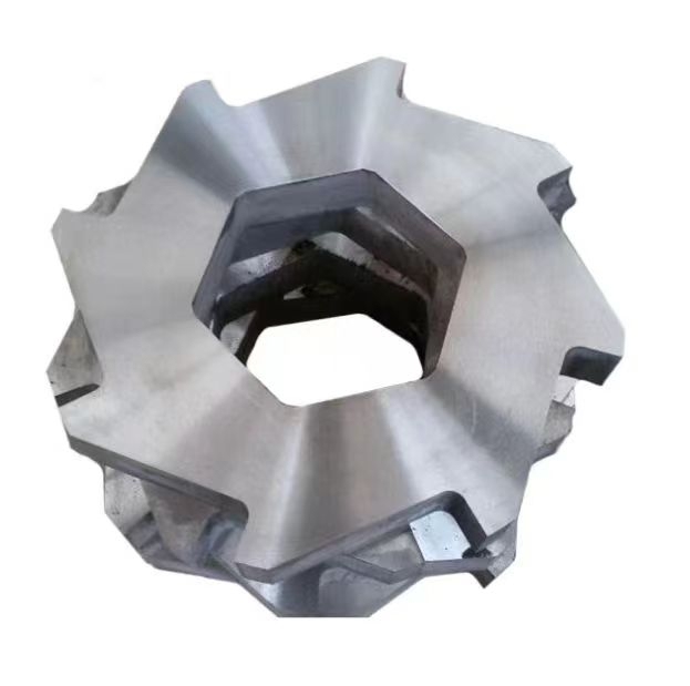 Industrial twin shaft shredder blade with multi-claw design, made of high-strength h13 tool steel for metal and tire recycling