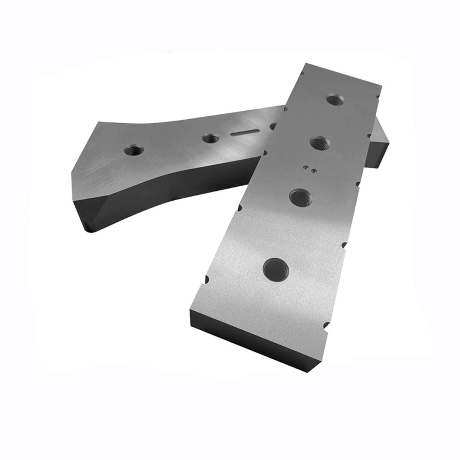 Heavy-duty alloy steel alligator shear blades for scrap metal cutting recycling machine