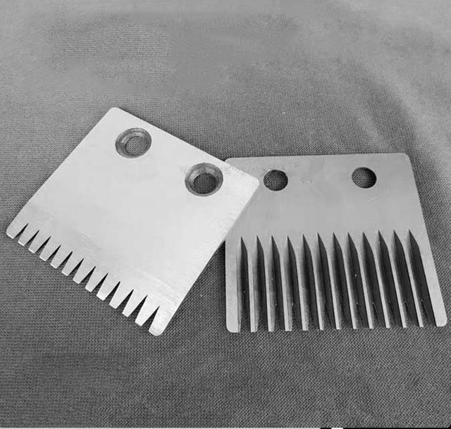 Ultra-sharp pin vent trimming blade for tire manufacturing with HardnessMap QC for clean rubber spew removal.