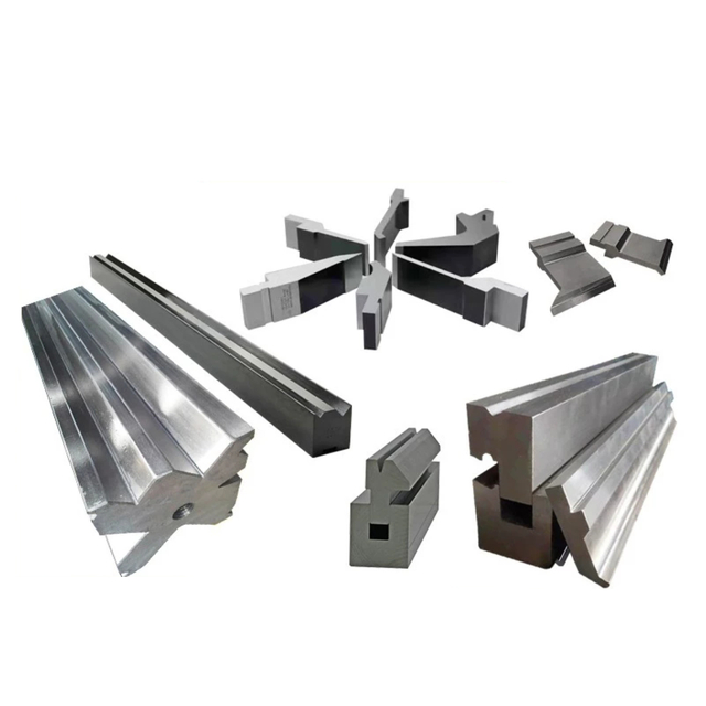 Precision 42CrMo bending machine die and punch set, vacuum heat-treated for consistent metal forming.