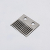 Precision teeth knife for trimming excess rubber flash from tires during the manufacturing process