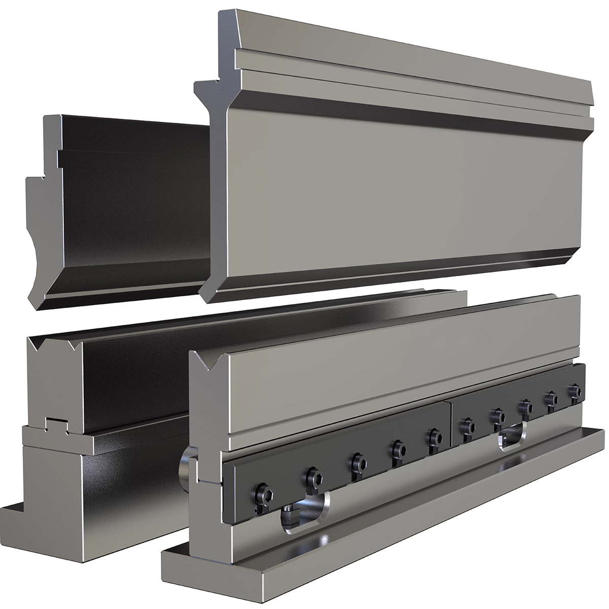 Precision ground 42CrMo alloy steel press brake tooling for heavy-duty metal bending