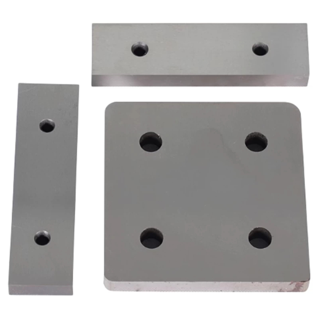 Hardened steel angle shear blades for industrial ironworker machine