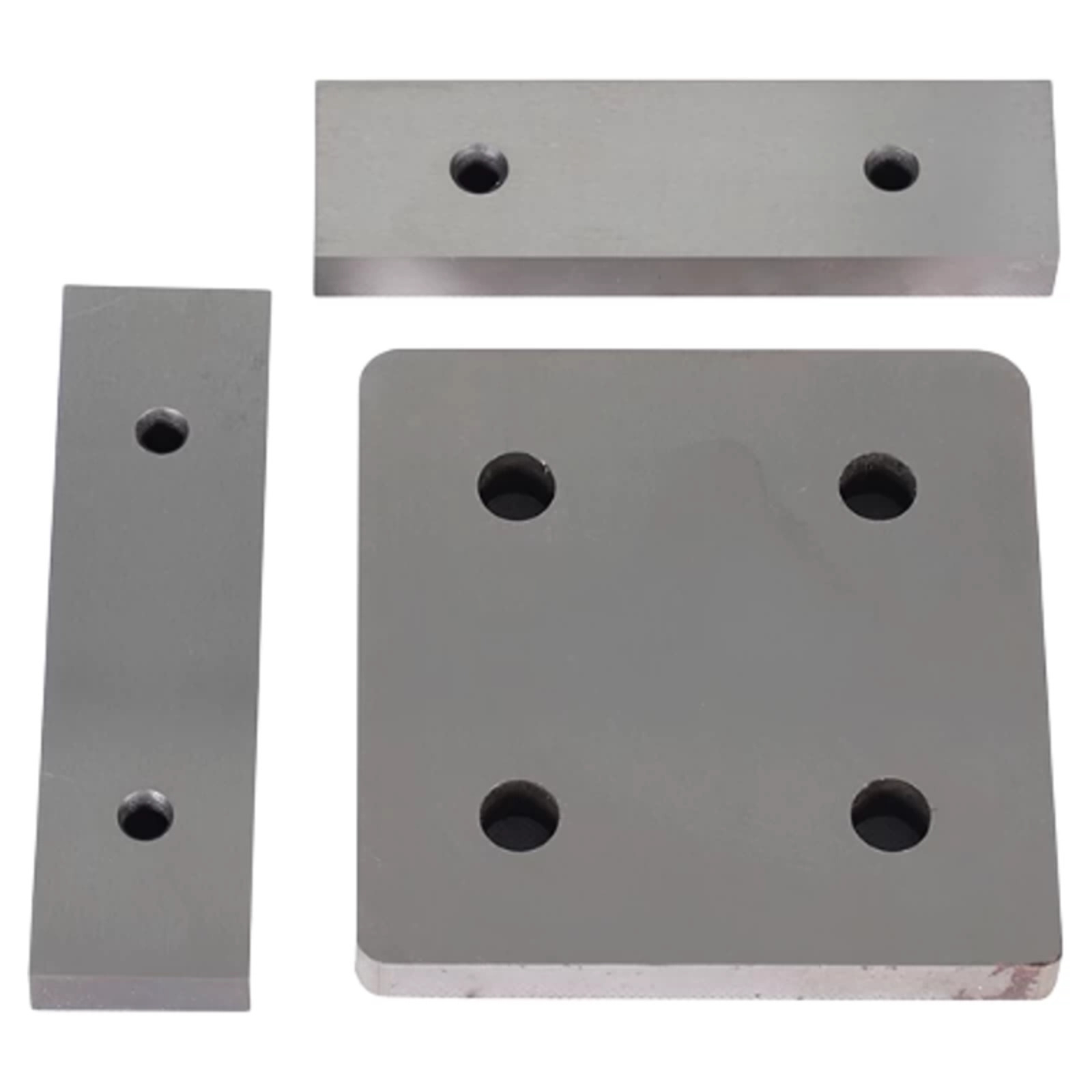 Hardened steel angle shear blades for industrial ironworker machine