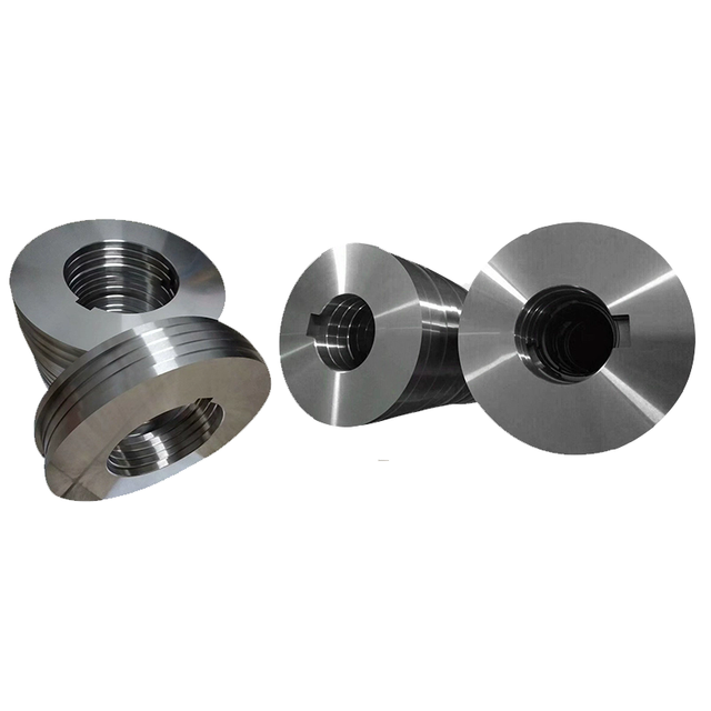 High precision rotary slitter blades with mirror-polished surface for metal coil slitting lines