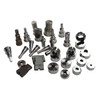 Comprehensive set of ironworker tooling including punches, dies, and shear blades