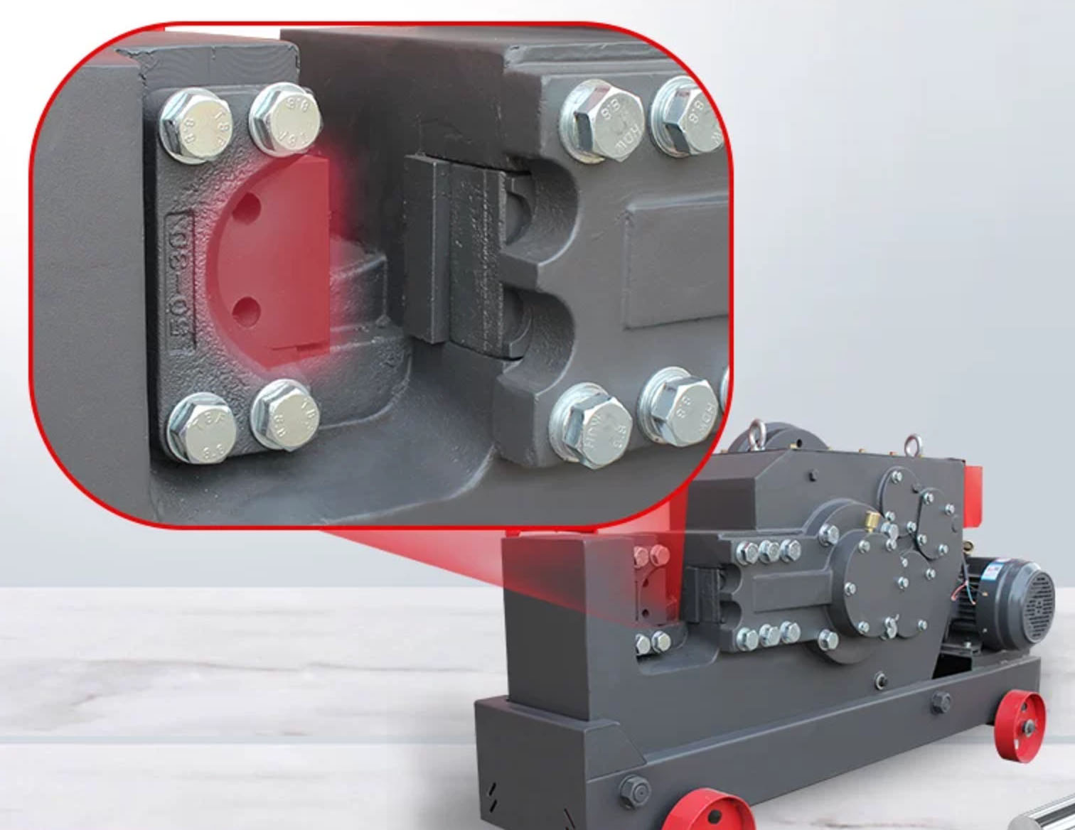 Blade installation area of GQ series rebar cutting machine