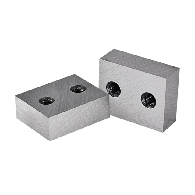 Industrial rebar cutting blocks for portable electric cutters