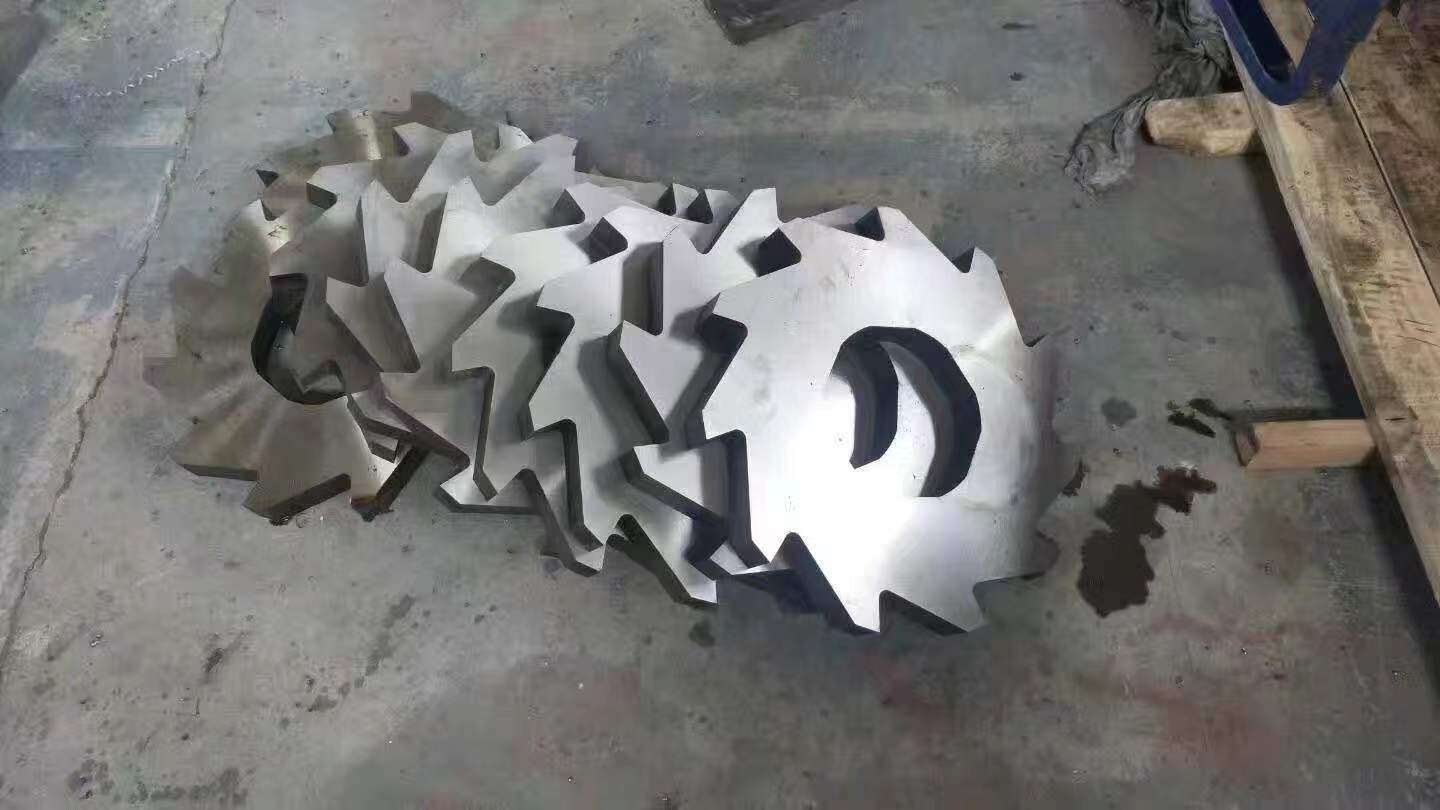 SKD-11 Double Shaft Shredder Blades side view showing