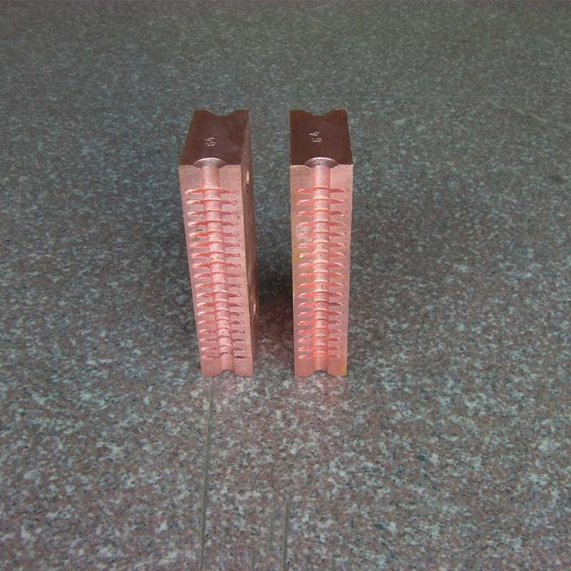 Concrete pile machine rebar clamp
