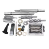 double shaft shredder blades and shafts side view showing