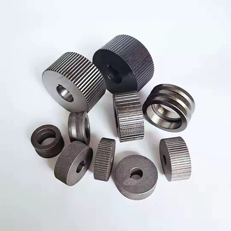Hardened steel measuring wheel for CNC stirrup bender