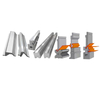 Goose neck punch and multi-V die set for CNC press brake