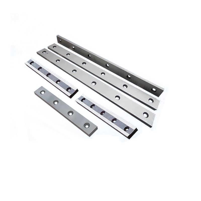 Durable hydraulic shearing machine blades for heavy metal plate cutting
