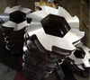 Two shaft shredder knives side view showing