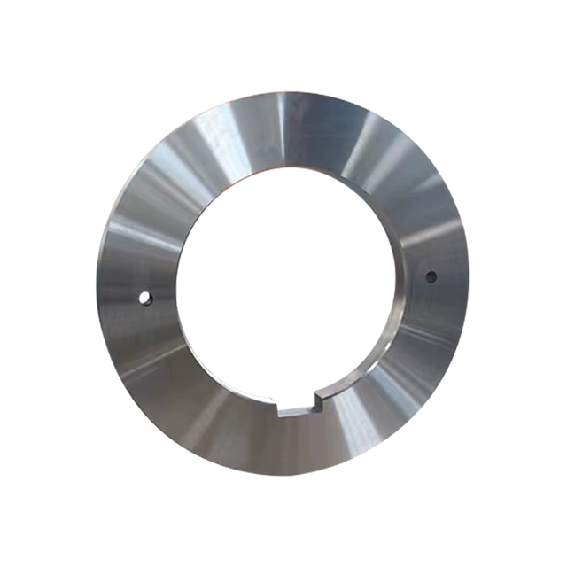 Precision industrial slitter blades made of D2 tool steel for metal coil slitting.