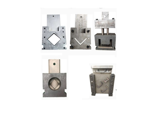 D2 steel square tube notching die for hydraulic press showing clean V-cut