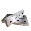 High-impact scrap metal shear blades for hydraulic mobile shears and recycling machines