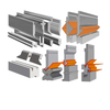 Precision press brake punch and die profiles with 3D sheet metal bending action diagram