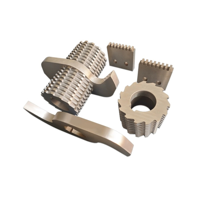 Precision-ground low speed grinding shredder machine blades for dust-free plastic recycling