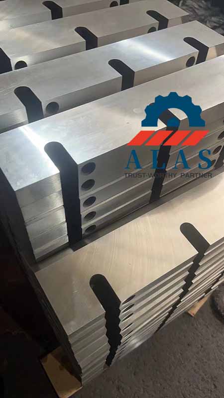 Wholesale stock of heavy-duty premium A8B wood chipper knives ready for factory-direct global distribution