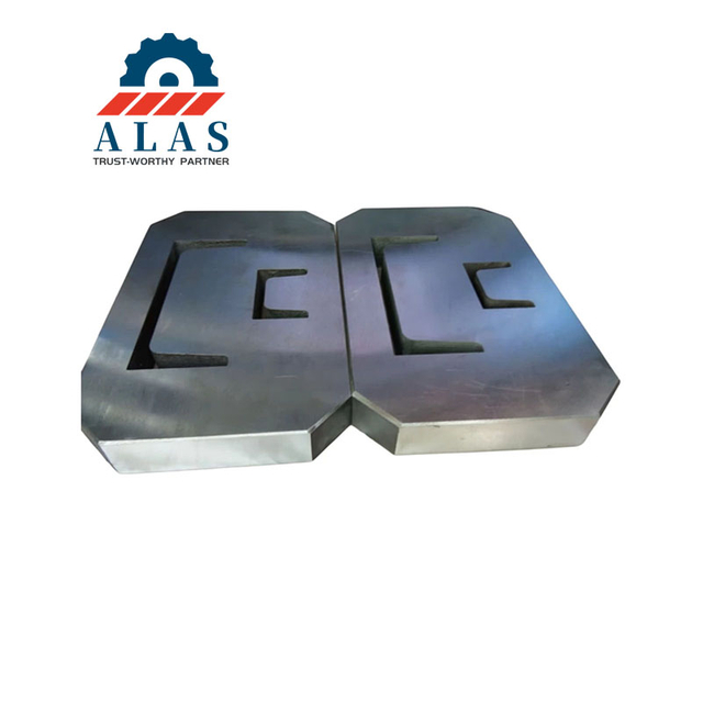 Heavy-duty ironworker section cutting blades with precision matching cavity profiles for I-beam and channel steel shearing