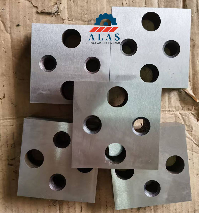 Batch production of custom non-standard bar cutter blades with complex multi-hole alignments ground to strict specifications