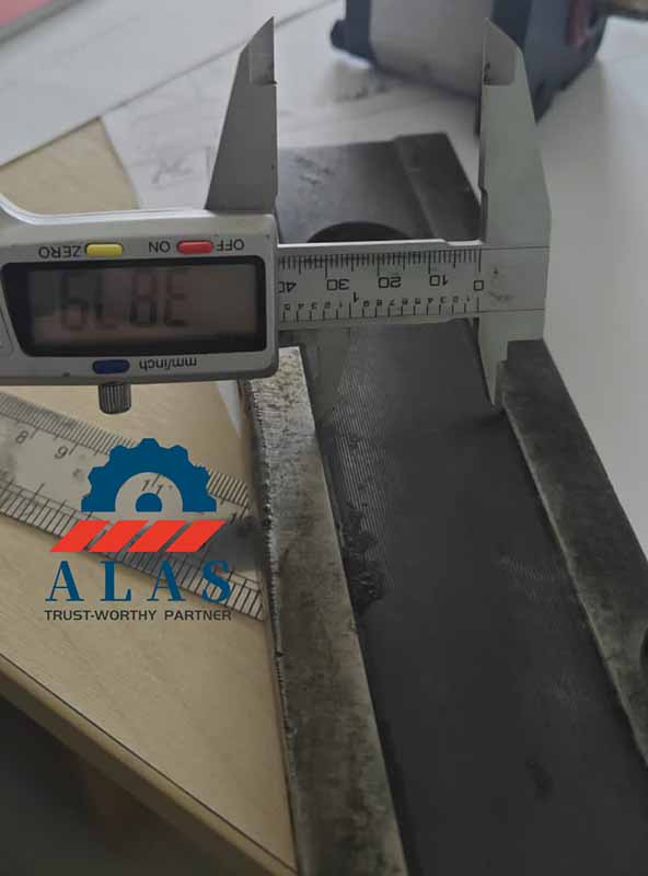 Tracking bolt hole cross coordinates from reference back face with digital caliper reading 38.79mm
