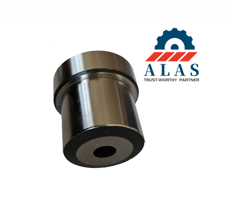 Isolated view of a finished AISI D2 tool steel stationary shear block with a ground flat contact face.