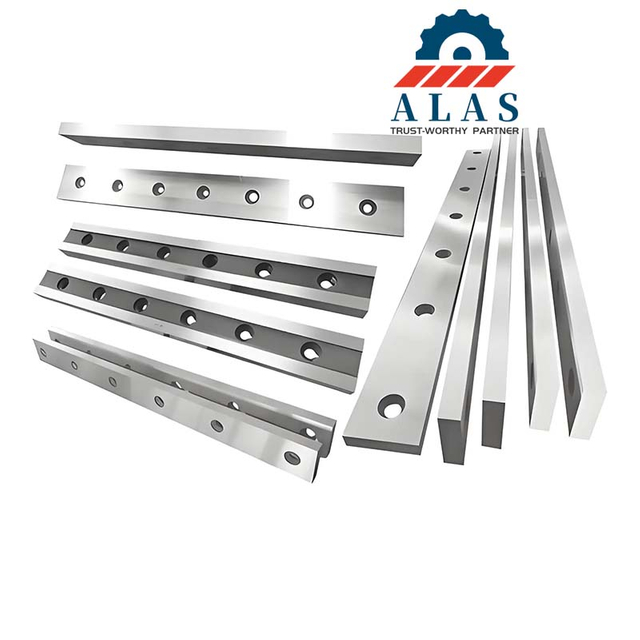 Multi-specification rectangular straight guillotine shear blades ground from certified alloy tool steel.