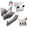 Bespoke shaped rotary flying shear blades and customized metallurgical crop knives on white background