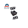 Premium replacement ironworker rectangular notcher blades and three-sided coping tool block set for structural steel