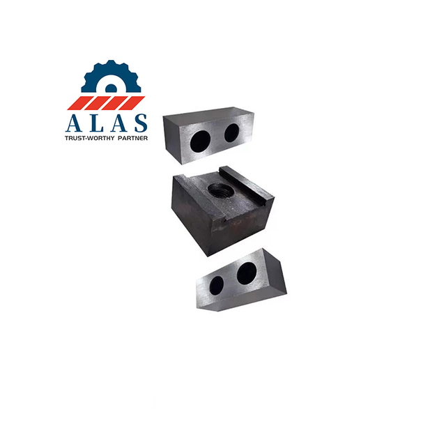 Premium replacement ironworker rectangular notcher blades and three-sided coping tool block set for structural steel