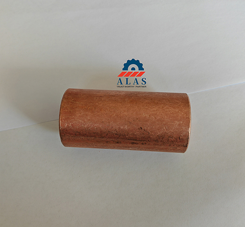 Horizontal side view of a finished solid cylindrical Cr12MoV button heading die punch.