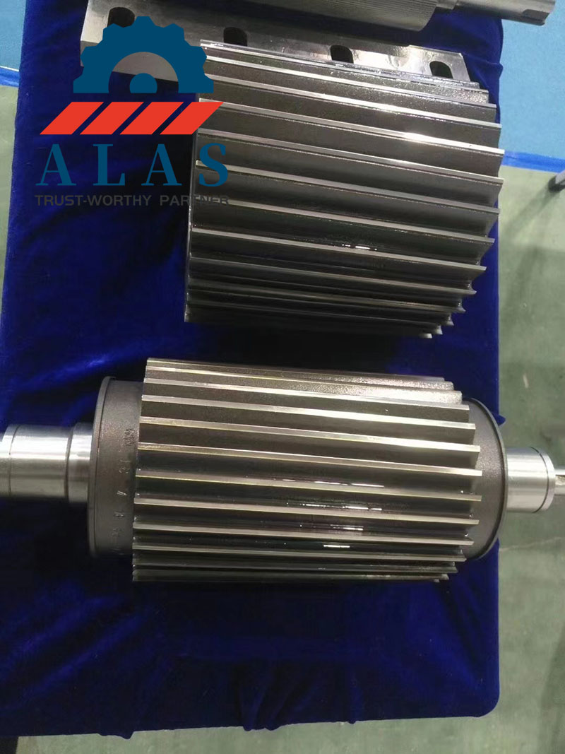ALAS precision strand pelletizer rotary cutter rollers and hob blades for plastic recycling extrusion lines