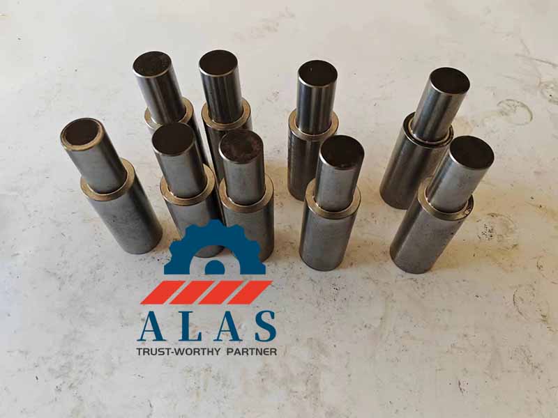 Drop-in replacement alloy steel bending pins calibrated to ISO 286 H11 and H12 clearance standards for GW series benders