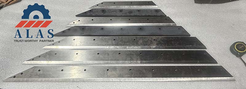 Custom length straight cutting blades from different sizes for FIBC bulk bag unloader stations
