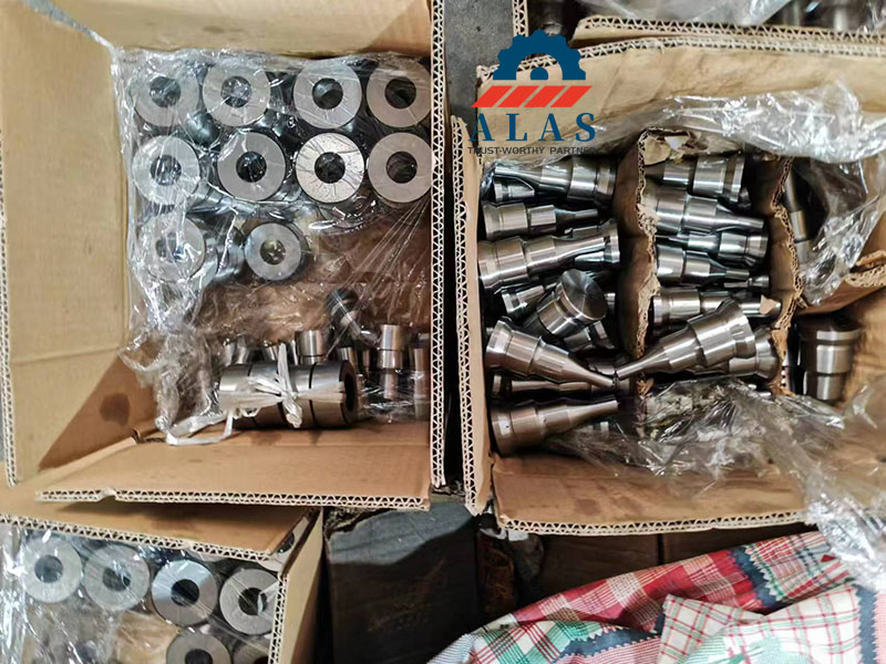 Large inventory of standard round ironworker punches and dies in ALAS warehouse for 24-hour emergency shipping