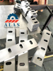 Custom length plastic shredder blades stock in manufacturing workshop