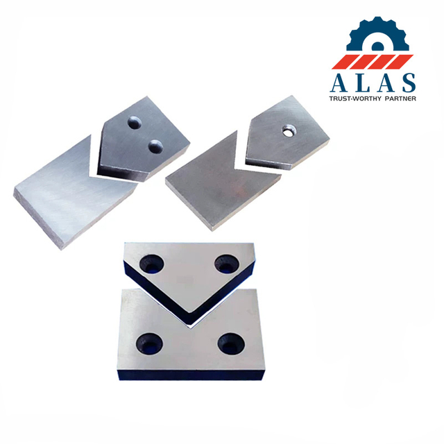 ALAS Heavy-Duty Ironworker V-Shape Notcher Blades for 90-Degree Corner Cutting