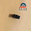 Induction-hardened AISI 1045 carbon steel stamp block with engraved character face for soft metal marking