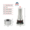 Technical dimension specification diagram of ALAS heavy duty D2 DC53 round ironworker punch and die set