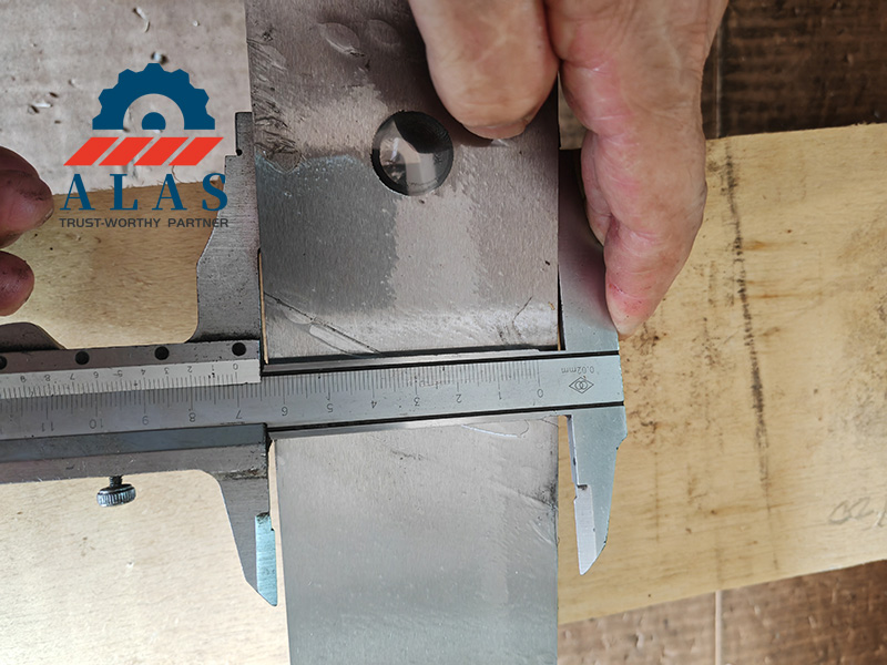 how to measure shearing machine blade width using caliper for custom drawing dimensions