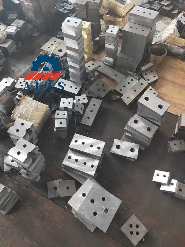 Massive wholesale stock of various bar cutter machine blades inside ALAS manufacturing facility