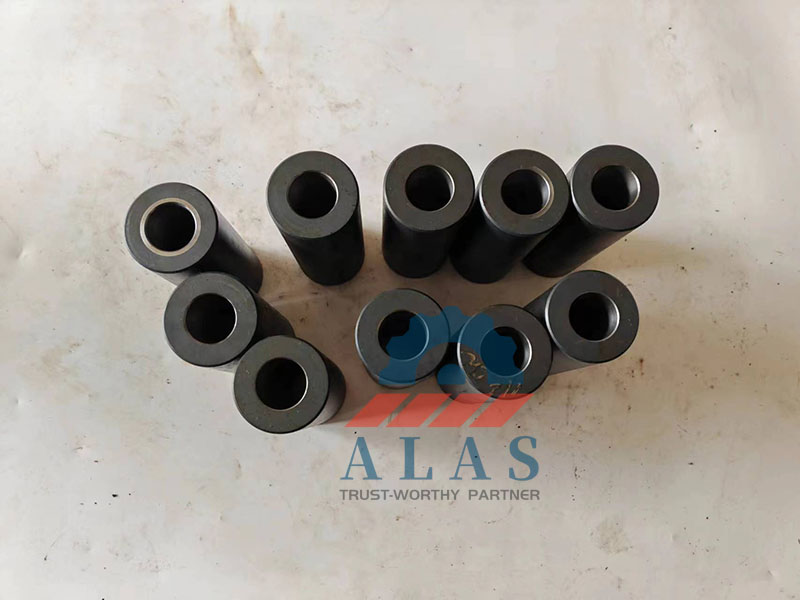 Vacuum hardened SKD11 tool steel rebar bender mandrel sleeves with a verified HRC 53-56 wear skin matrix