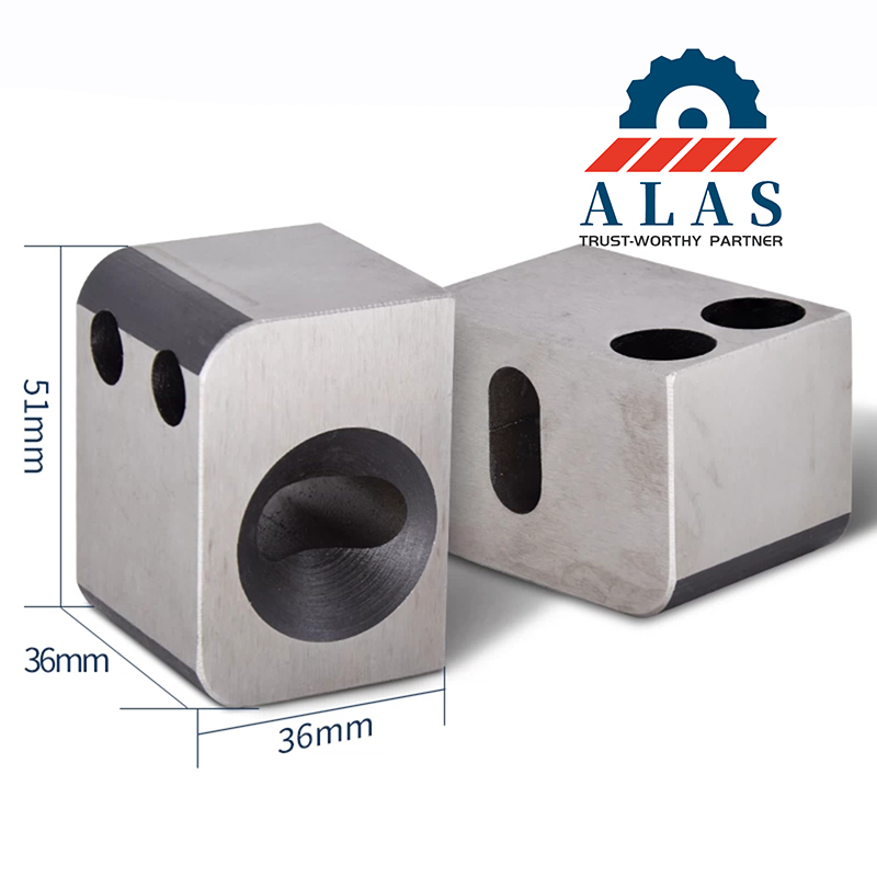 Triple-tempered H13 hot-work tool steel CNC wire stirrup bender knives locked at 50-55 HRC